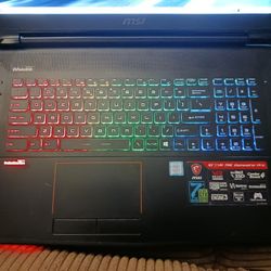 17.3" MSI Gaming Laptop Intel Core i7 CPU 32 GB RAM 1TB HD/M.2 SSD 1080P LCD Nvidia GTX 1070 DDR5 Graphics Windows 11