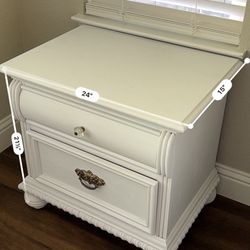 Two White Nightstands