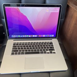 Macbook Pro 15  inches - Mac OS  Monterey