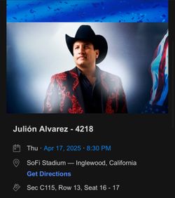 Julion Alvarez - SOFI STADIUM 4/17