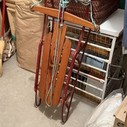 Vintage Flexible Flyer Wooden Snow Sled – Classic Collectible