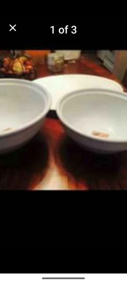 Glass plates and glass bowl