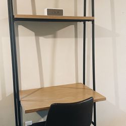 Wood & Wire Bookshelf With Desk- Hearth & Hand With Magnolia