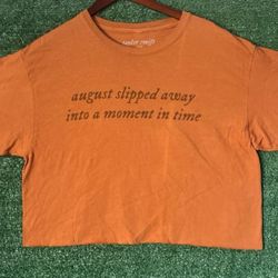 Taylor Swift Folklore Album Cropped T-shirt Sz S/M