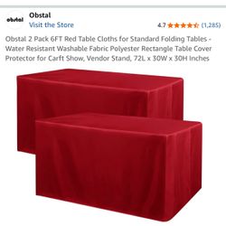 1 Red Table Cloth As Shown