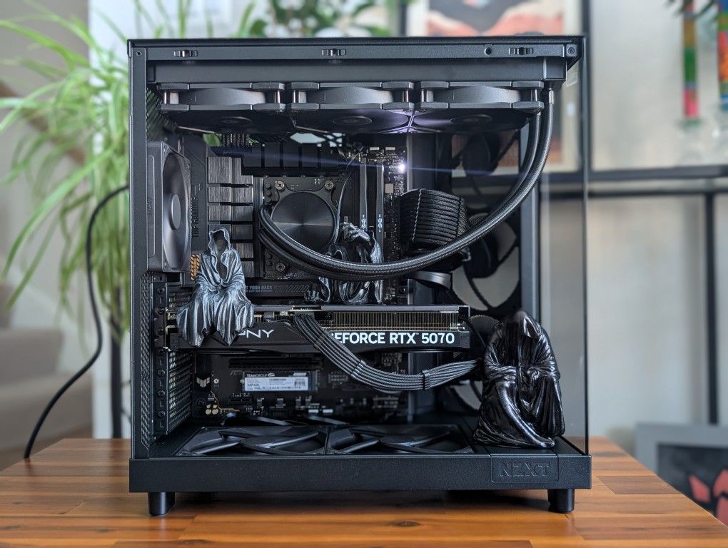 Haunted Grim Reaper All Black No RGB Gaming PC - 7600X3D + 5070