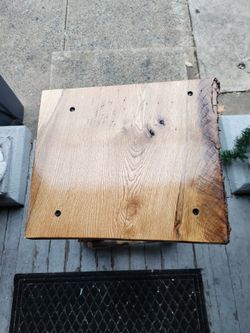 Live Edge End Table. With Polyurethane Shine