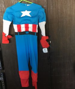 Captain America boys costume Sz 7-8 no mask