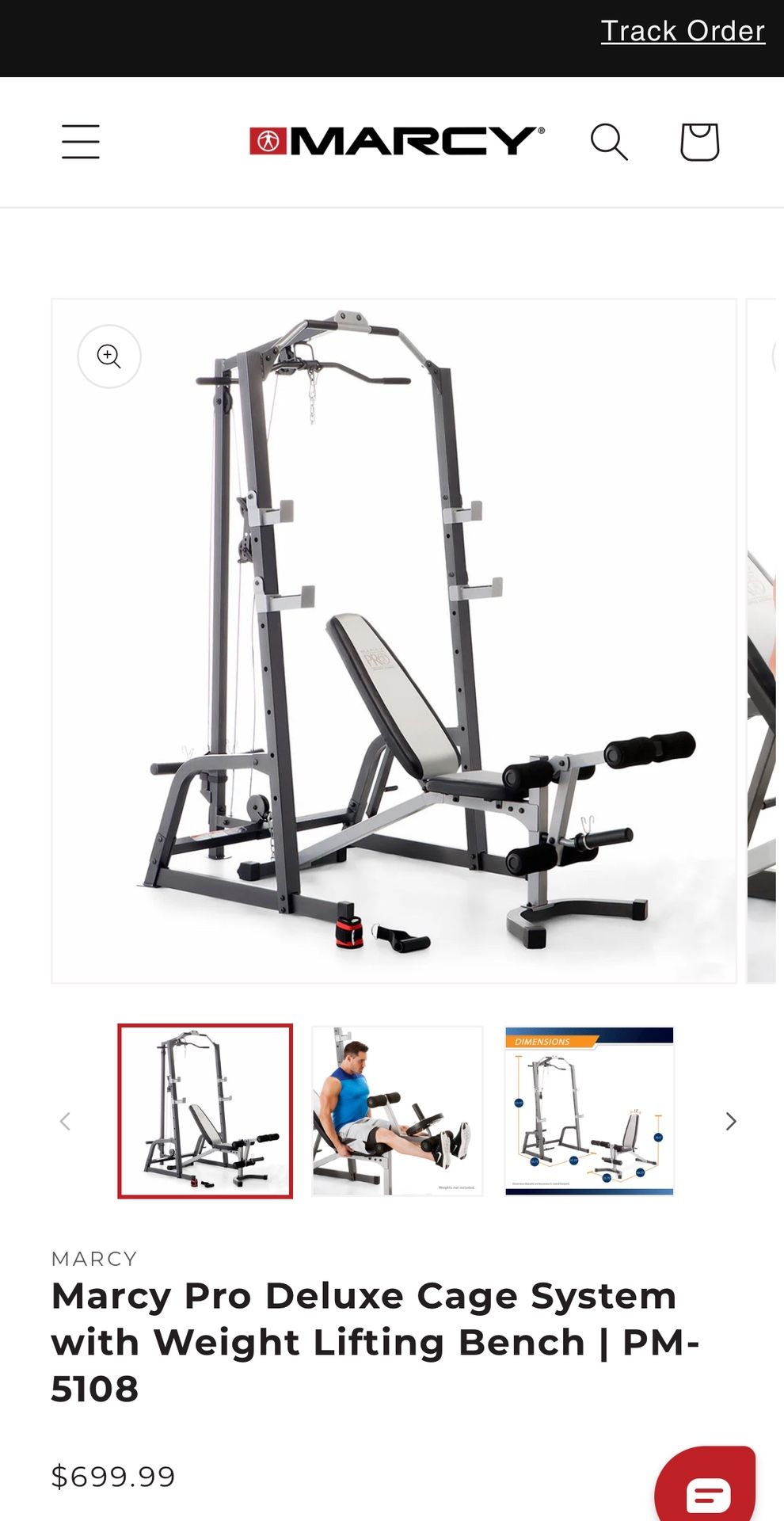 Exercise Cage System With Weight Lifting Bench