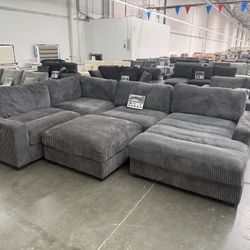 Large Sectional Dark Gray
