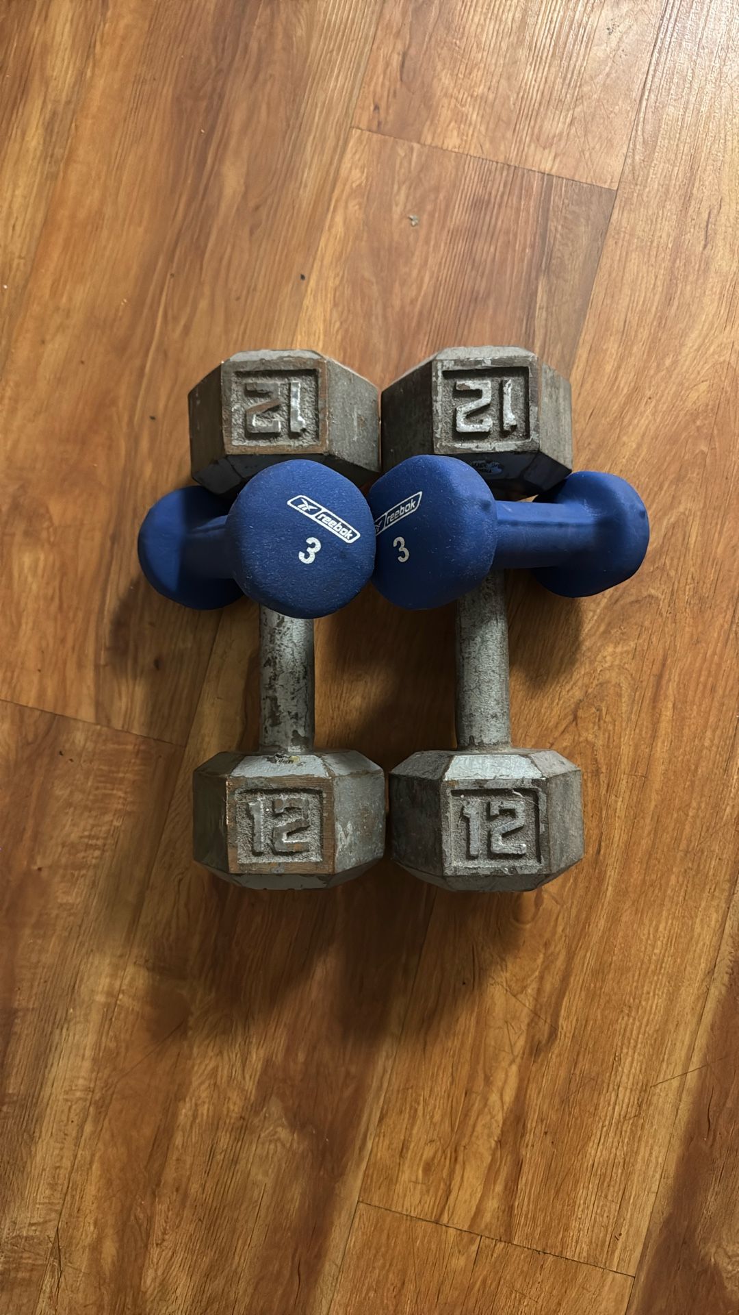 Weights 12 Pound And 3 Pound