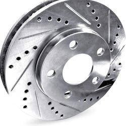 Power Stop Evolution Performance Drilled, Slotted & Plated Brake Rotor Pair with Pads