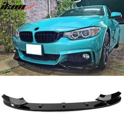 Fits 2014-2020 F32 F33 4-Series F36 Gran Coupe MP Style Gloss Black Front Bumper Lip ABS