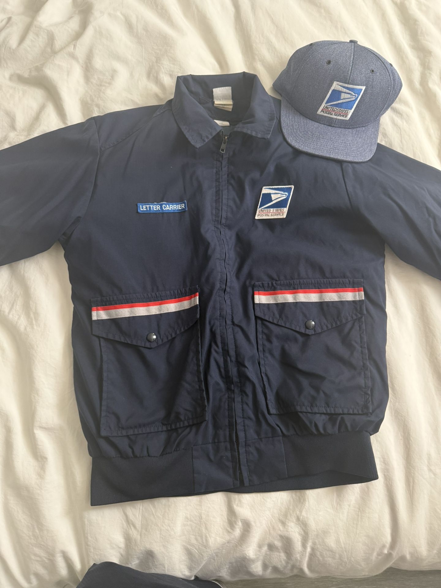 USPS Regulation Bomber Jacket And Snap Back Cap