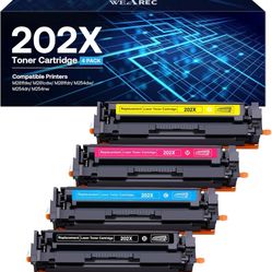 202X Toner Cartridges, High Yield Replacement for HP 202X 202A CF500X CF500A