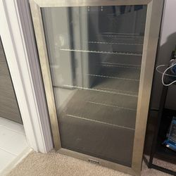 Galanz 3.6 cu. ft. Beverage Center in Stainless Steel Mini Fridge