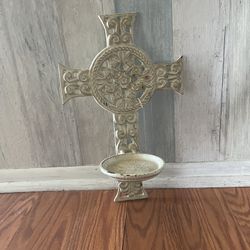 Cast Iron Holder Candle Or Holy water Holder 