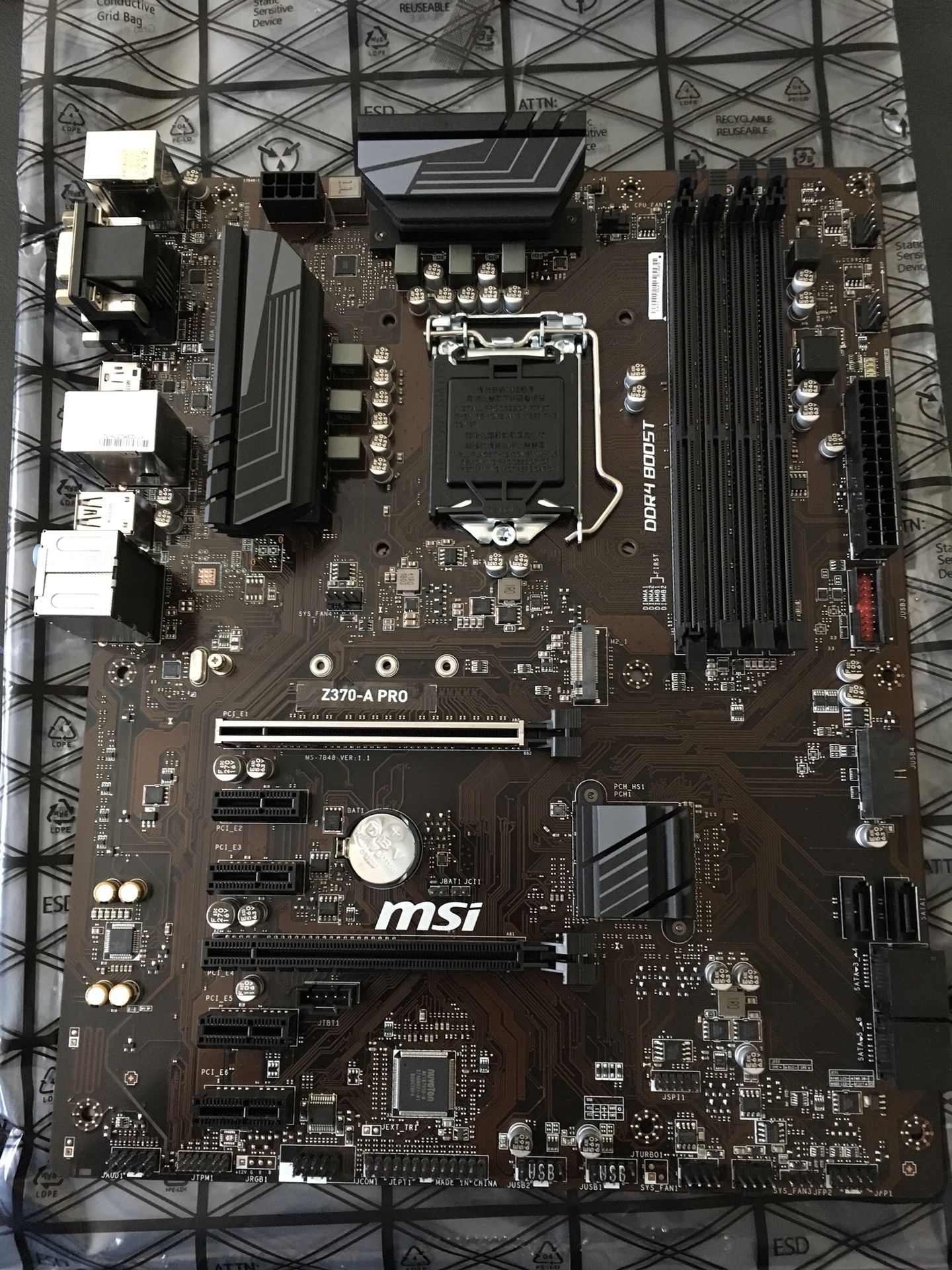msi Z370-A PRO gaming motherboard for Sale in Plano, TX - OfferUp