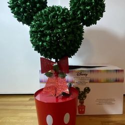 3' Disney Mickey LED Lighted Topiary Tree CHRISTMAS DECORATION in Original Box