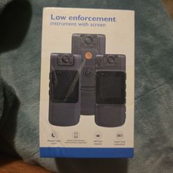 1080P Police Body Cam with 180 Degree Rotatable Lens and 1.54in Display, Body Worn Camera for Delivery Riding Indoor