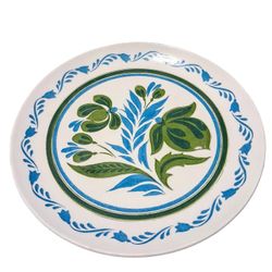 Vintage Serving Platter 12" Round Floral Design 