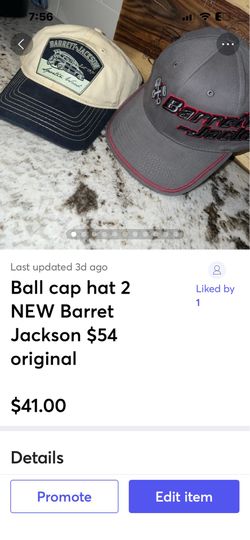 Barrett Jackson ball caps new