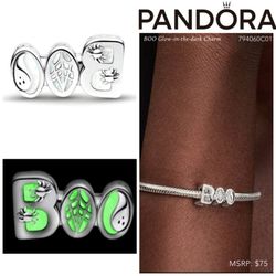 PANDORA BOO Glow-In-Dark Charm w/box