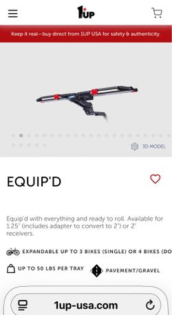 1up Equip’D bike rack