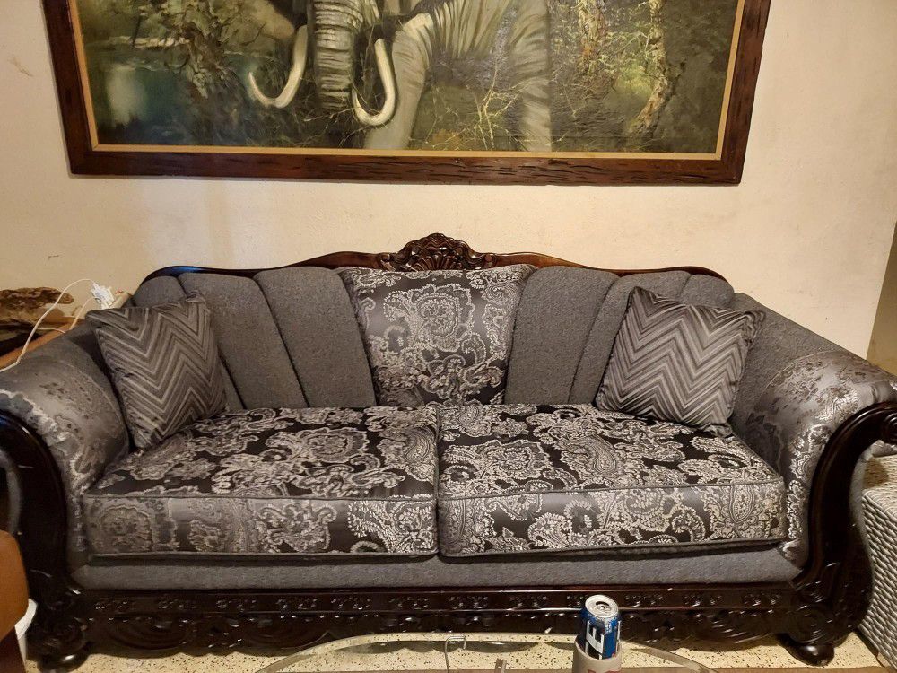 Embroidered French Silk Couch