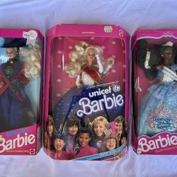 Rare, Special edition, Vintage Barbie Collection - English, UNICEF, And American Beauty Queen Barbie