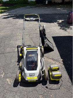 2024 RYOBI Electric Lawn Mower /  Back Up Battery + Rapid Charger