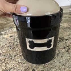 Porcelain Dog Treat Jar