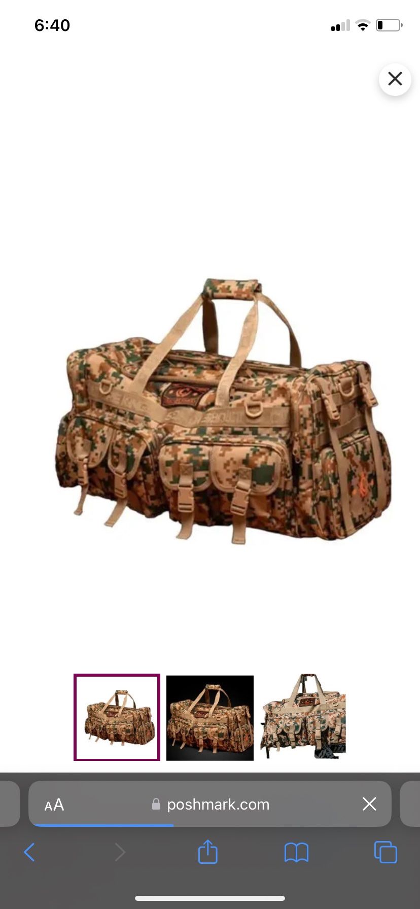 Culture Kings NFS Camouflage Duffle Bag
