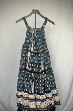 Black and blue maxi dress
