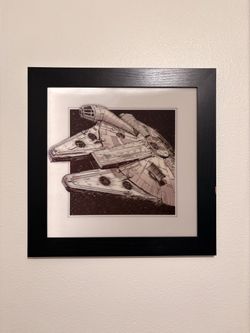 Framed Millennium Falcon Star Wars Art Print
