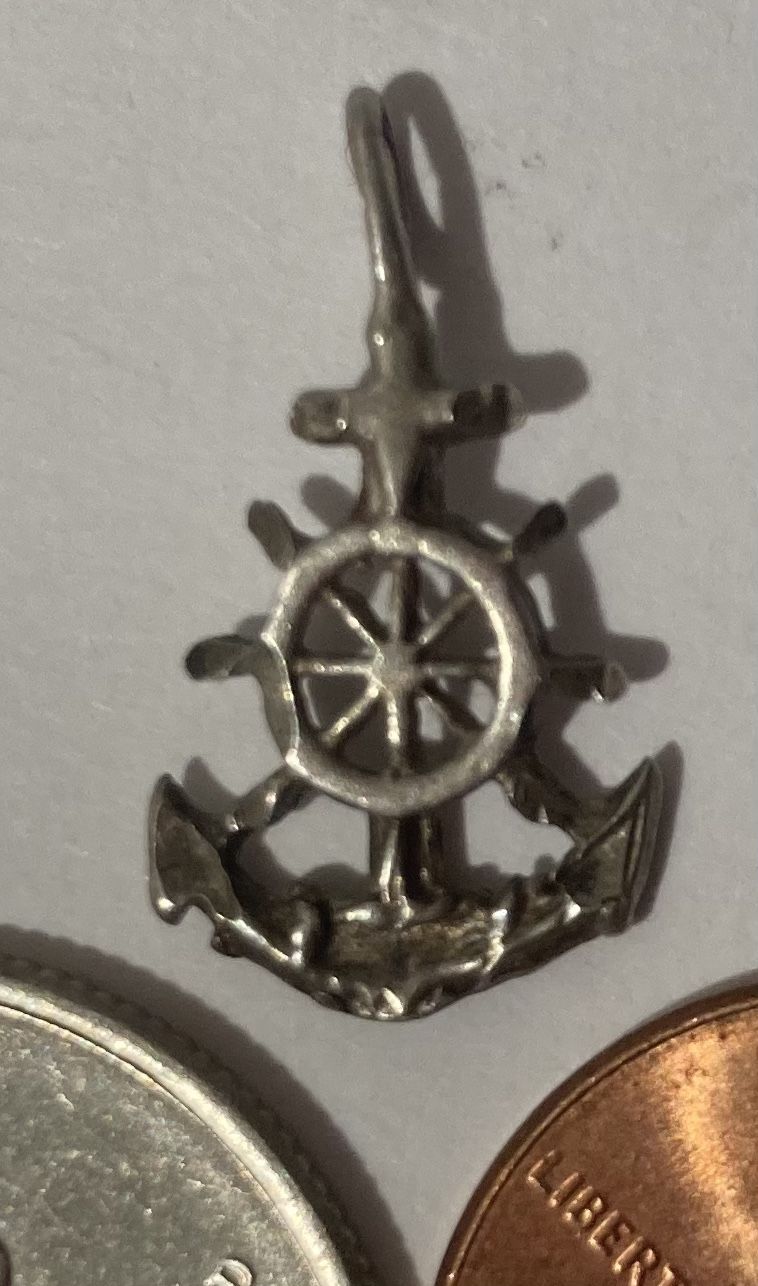 Vintage Sterling Silver Pendant Helms Wheel