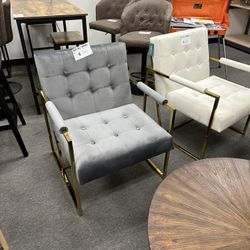 New Velvet Fabric Armchair Dining Chair Side Chair 