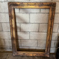 Antique Gold Ornate Picture Frame 34"x46"x2"