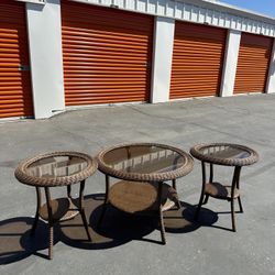 3 piece wicker set