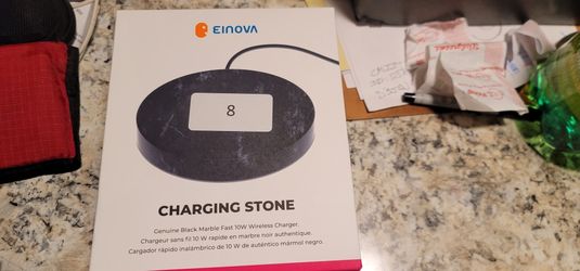2 Brand New Genuine Stone Charging Pads 1 Black Marble 1 Lava Stone