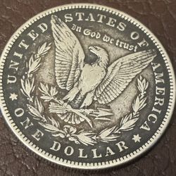$1 1883 Morgan Dollar. Antique Coin USA. 