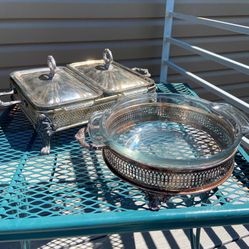 Vintage Silver Plates Serving Ware