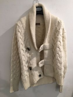 Zara Mens Cream White Cardigan