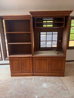 Entertainment center and shelving