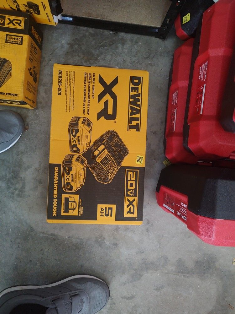 DeWalt 20 V Max Starter Kit B Whit XR 5.0battery And 4 Amp Charger And Bag