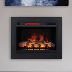  Electric Fireplace Insert, Fireplace Heater with Remote