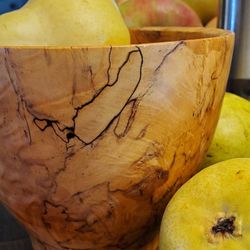 HAND MADE MAPLE WOODEN BOWL BY ED YOUTZ