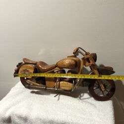 1 Wooden Motorcycle model. Wooden motorcycle decor. Vintage Handmade Wooden