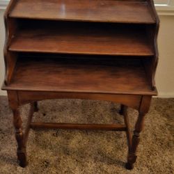  Table 3 tier Antique Side Table!! Rare Piece!!
