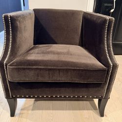 Bernhardt Interiors Accent Chair – Velvet • Nailhead Trim • Made in USA